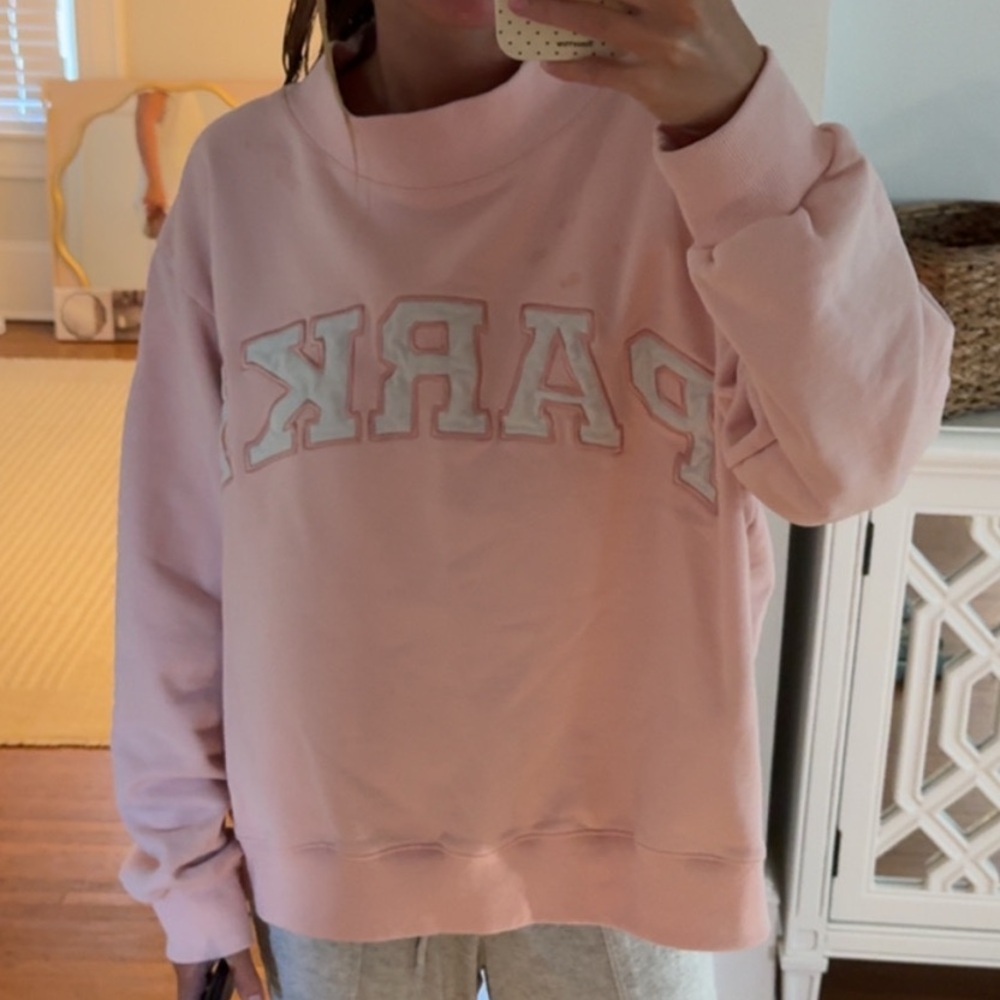 PARKE mock-neck in cotton candy